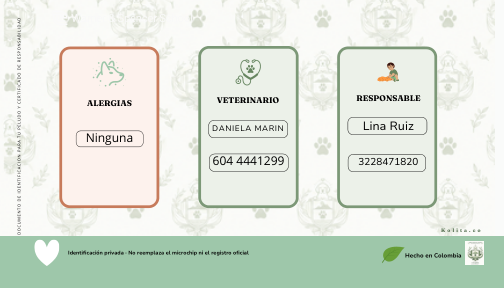 Reverso del carnet físico Kolita